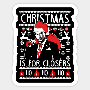 Funny Ugly Christmas Sweater For Sales/Marketing People Sticker